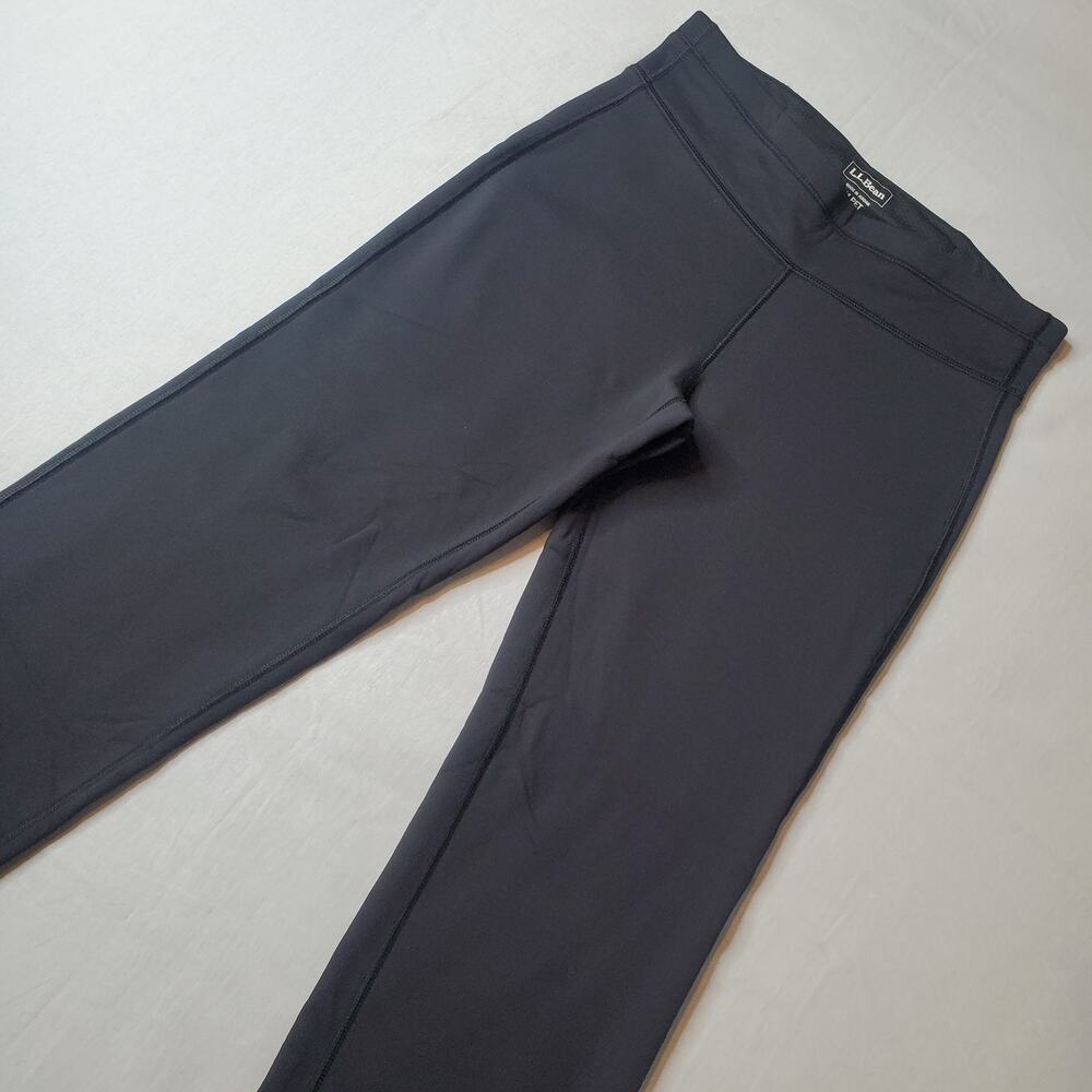 L.L. Bean Women's Size MP PrimaLoft ThermaStretch Fleece Pants Black 506192